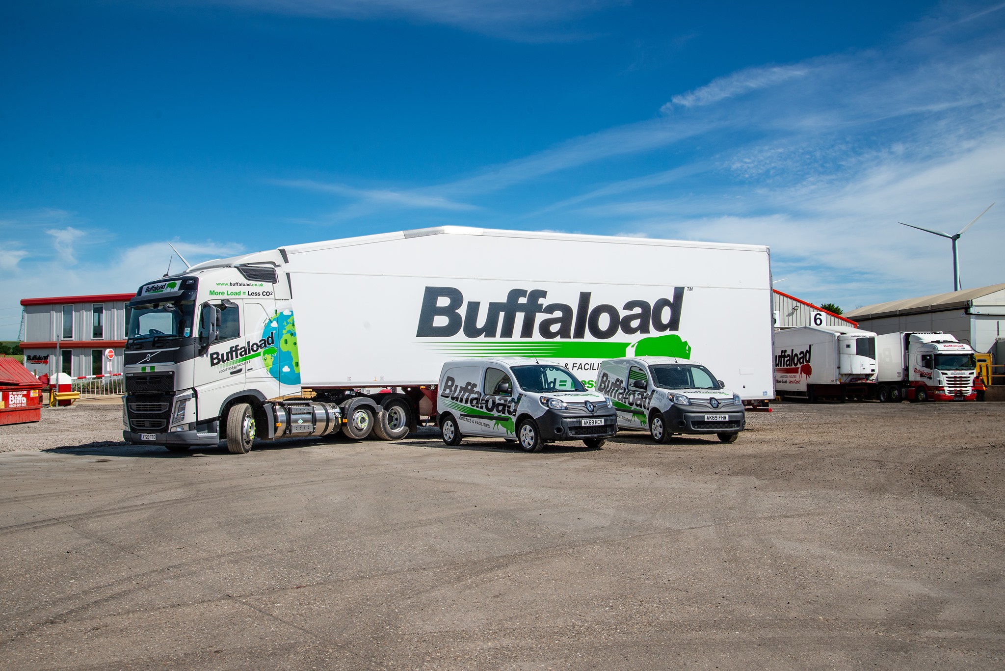 Buffaload logistics truck at depot checkpoint
